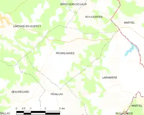 Poziția localității Promilhanes