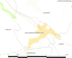 Poziția localității Les Quatre-Routes-du-Lot