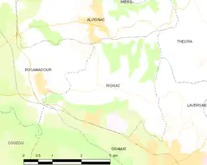 Poziția localității Rignac
