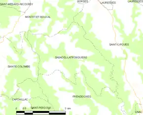 Poziția localității Sabadel-Latronquière