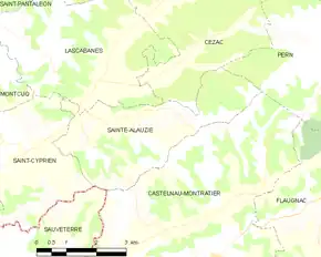 Poziția localității Sainte-Alauzie
