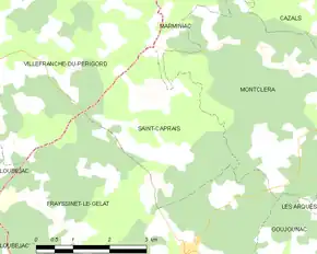 Poziția localității Saint-Caprais