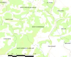 Poziția localității Saint-Chamarand