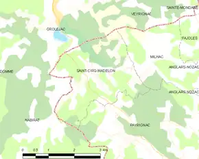 Poziția localității Saint-Cirq-Madelon