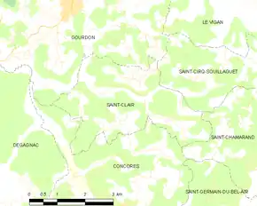 Poziția localității Saint-Clair