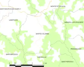 Poziția localității Sainte-Colombe
