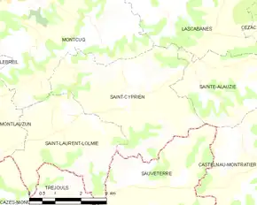 Poziția localității Saint-Cyprien