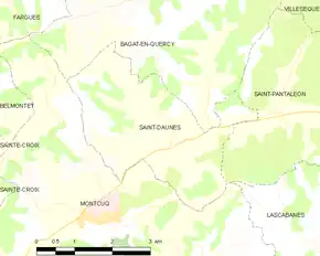 Poziția localității Saint-Daunès