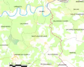 Poziția localității Saint-Jean-de-Laur
