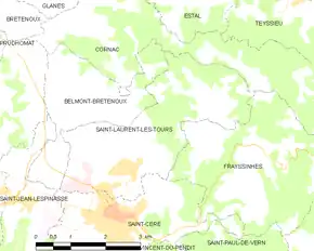 Poziția localității Saint-Laurent-les-Tours