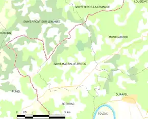 Poziția localității Saint-Martin-le-Redon