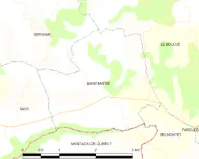 Poziția localității Saint-Matré