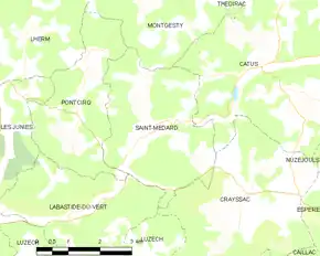 Poziția localității Saint-Médard