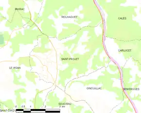 Poziția localității Saint-Projet