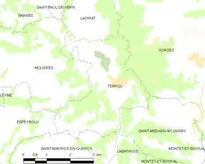 Poziția localității Terrou