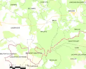 Poziția localității Vaylats