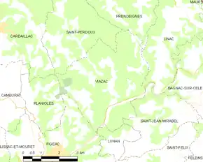 Poziția localității Viazac