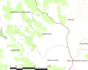 Poziția localității Bessonies