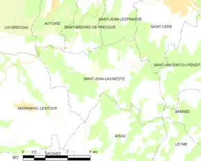 Poziția localității Saint-Jean-Lagineste