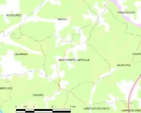 Poziția localității Saint-Pierre-Lafeuille