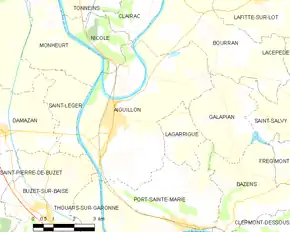 Poziția localității Aiguillon