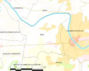 Poziția localității Bias