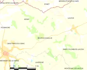 Poziția localității Bourgougnague