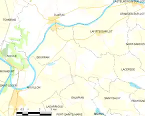 Poziția localității Bourran