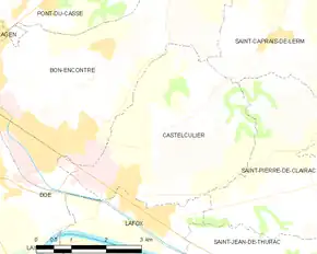 Poziția localității Castelculier