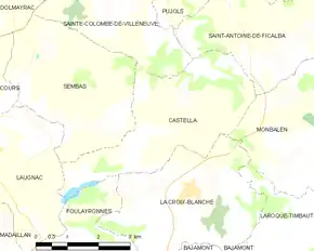 Poziția localității Castella