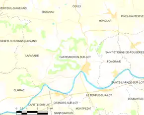 Poziția localității Castelmoron-sur-Lot