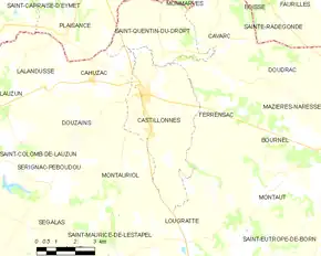 Poziția localității Castillonnès