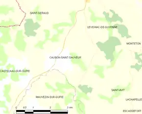 Poziția localității Caubon-Saint-Sauveur