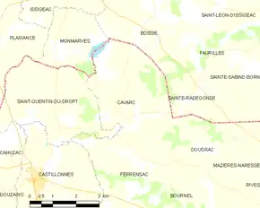 Poziția localității Cavarc