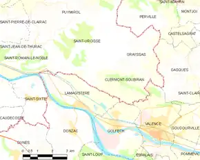 Poziția localității Clermont-Soubiran