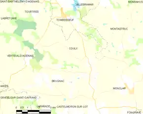 Poziția localității Coulx
