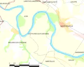Poziția localității Couthures-sur-Garonne