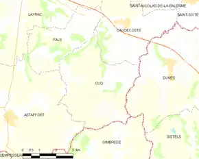 Poziția localității Cuq