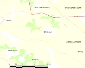 Poziția localității Doudrac