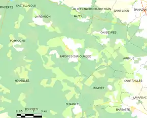 Poziția localității Fargues-sur-Ourbise