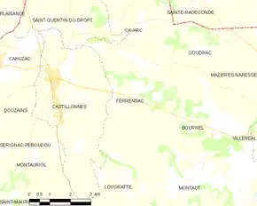 Poziția localității Ferrensac