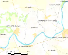 Poziția localității Fongrave