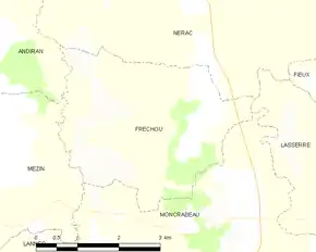 Poziția localității Fréchou