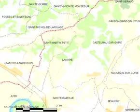 Poziția localității Lagupie