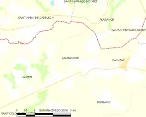 Poziția localității Lalandusse