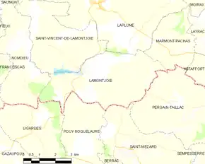 Poziția localității Lamontjoie