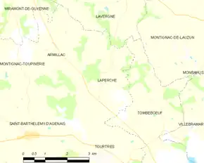 Poziția localității Laperche