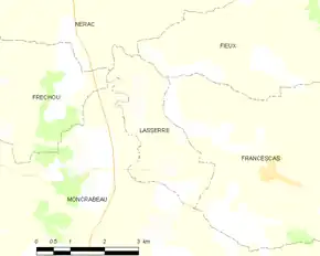 Poziția localității Lasserre