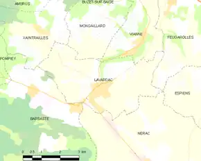 Poziția localității Lavardac