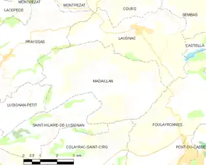 Poziția localității Madaillan